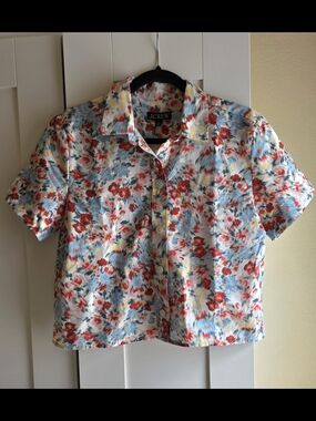 J. Crew Gamine button down shirt in blurred floral